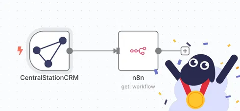 CentralStationCRM verknüpft als n8n Node mit n8n.